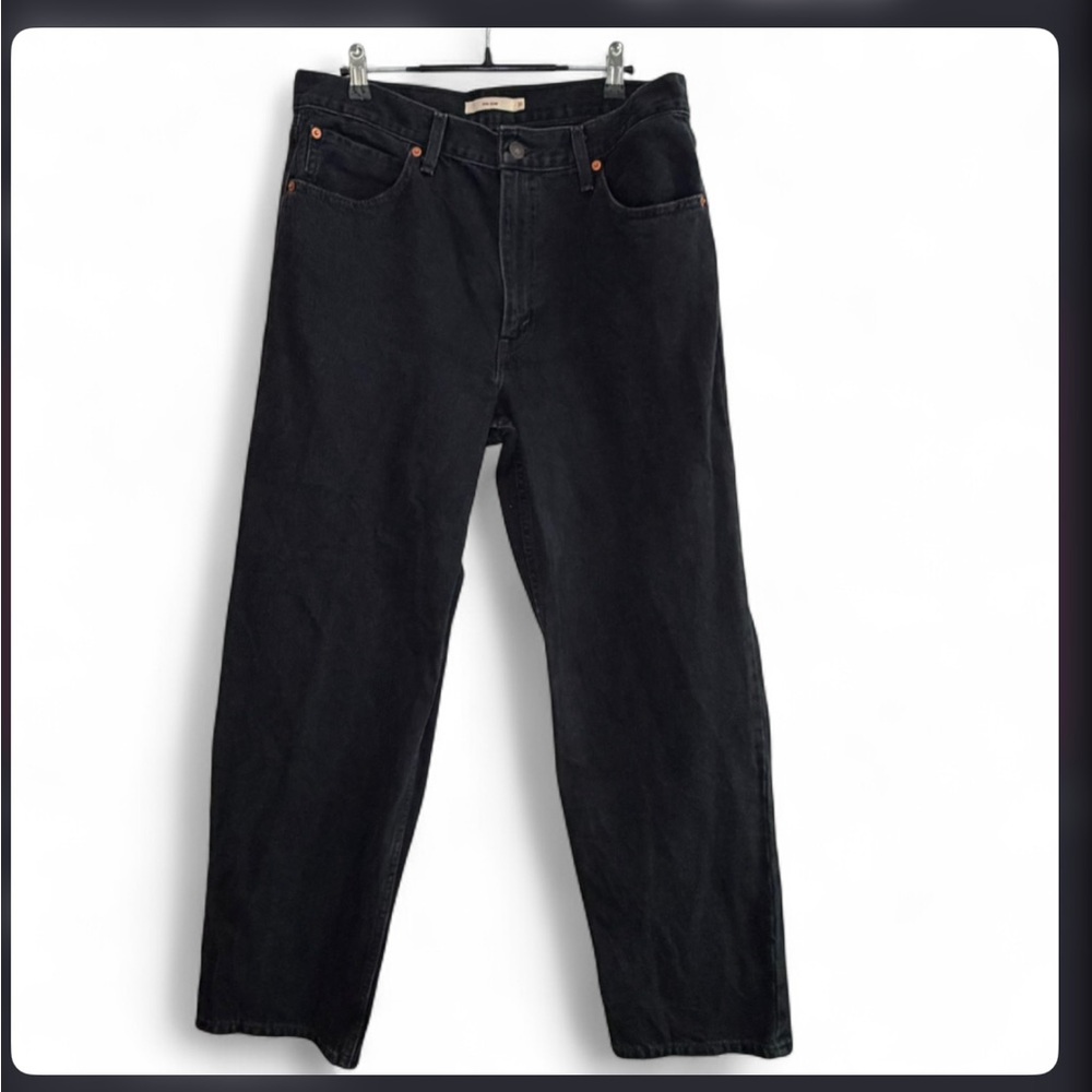 Levi's black denim dad jeans